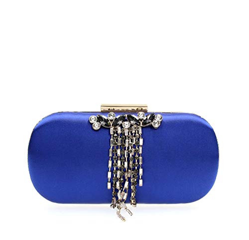 Clutch Donna LIU JO con applicazione gioiello. Colore Azzurro....