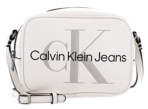 Calvin Klein Jeans Borsa a Tracolla Donna Camera Bag Piccola, Bianco...