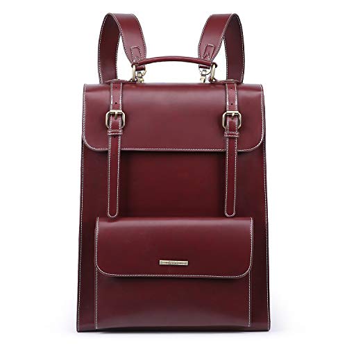 ECOSUSI Zaino Porta PC Donna 15.6 Pollici Zaino Vintage in Pelle Zaino...