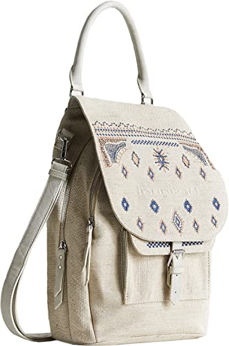 Desigual Back_regasita Ankara, Zaino Medium Donna, Bianco, Taglia...