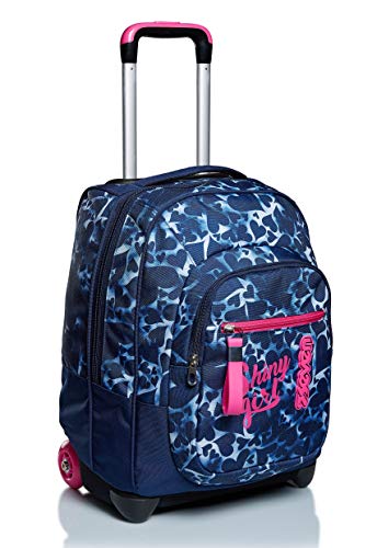 Seven Trolley Scuola, Dyed Hearts, Lilla, 2in 1 con Spallacci Uso...