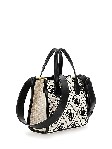 GUESS Silvana Two Compartment Mini Tote Bag Black Logo