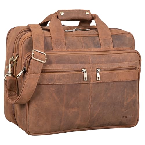 STILORD 'Alexander' Borsa da lavoro in pelle uomo donna Grande borsa...