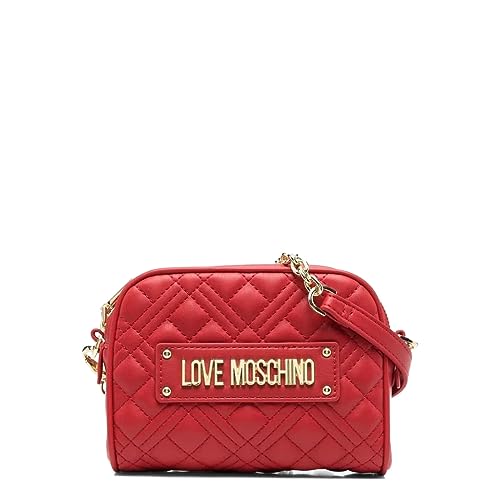 Love Moschino Borsa Quilted Pu Rosso, BORSA A SPALLA Donna, Blu Denim,...