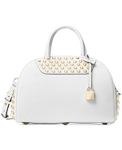 Michael Kors Austin Medium East West Bowling Satchel (bianco ottico),...