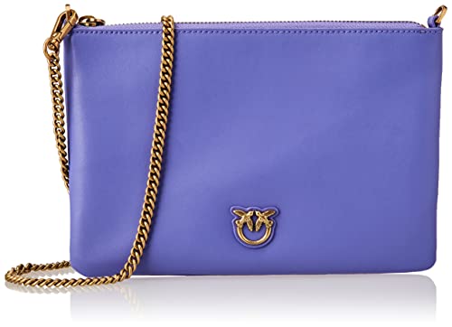 Pinko Flat Classic Vitello Seta, Borsa Donna, W25Q_Blu di...