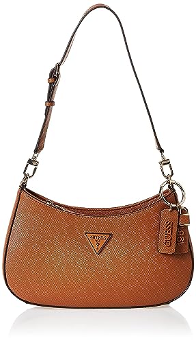 Guess Noelle Top Zip Shoulder Bag, Borsa Donna, Light Cognac, Unica