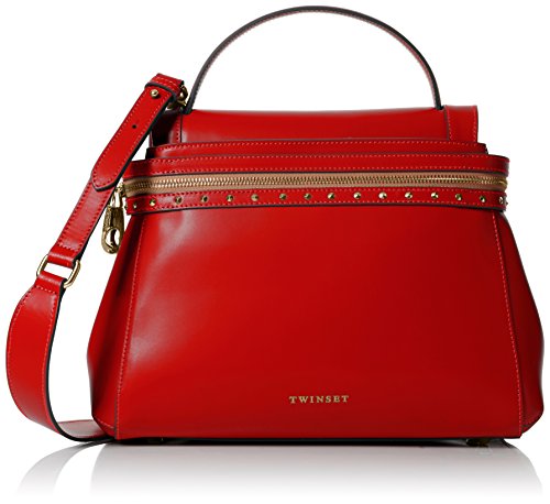 Twin Set As7pw2, Borsa a Tracolla Donna, Rosso (Ultra Red), 14x24x32...