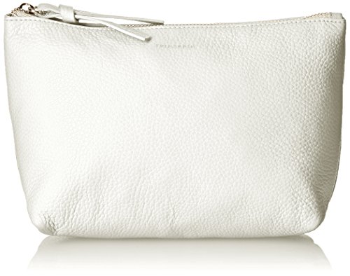 Trussardi 76P05349, Pochette per Trucchi, Pelle, Bianco, 20 cm