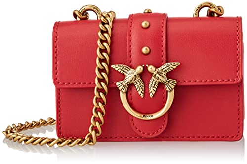 Pinko Love Micro C Vitello Seta, Borsa Donna, R41Q_Rosso...
