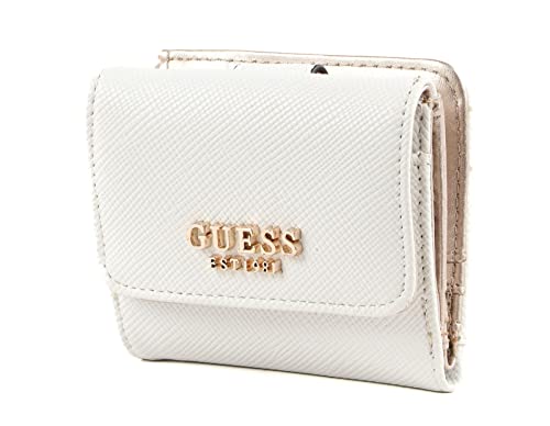 GUESS Laurel Slg Card & Coin Purse, Borsa Donna, Bianca, Taglia Unica