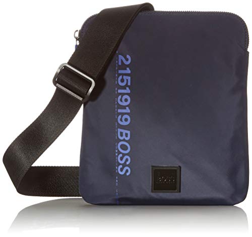 BOSS Scriptic_S Zip env, Borsa da Cross-Body Uomo, Navy411, Taglia...