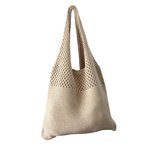 Borsa a tracolla all'uncinetto di grande capacità colore brillante...