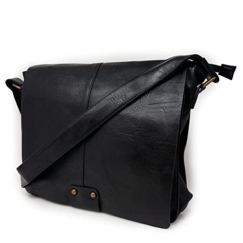 Emila Borsa uomo tracolla grigia grande da lavoro messenger postino...