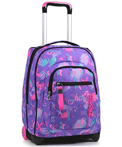 Seven Trolley Seven, Flying Dreams , Nero, 2 in 1 Zaino con Cross-Over...