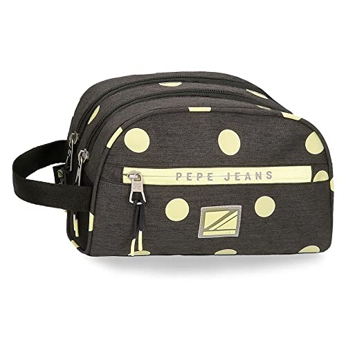 Pepe Jeans Leire Beauty Due scomparti regolabili nero 26 x 16 x 12 cm...