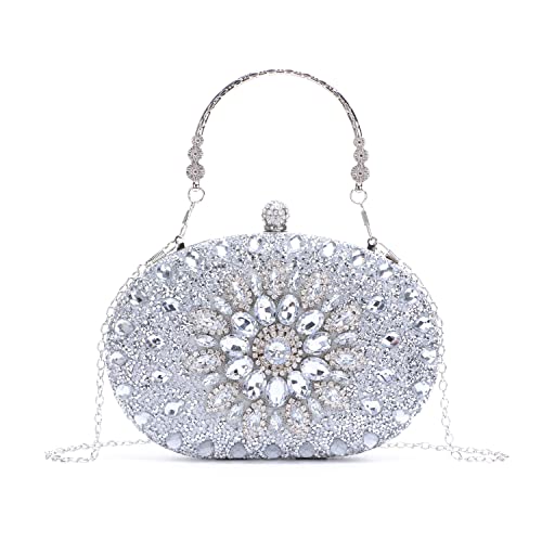 LHHMZ Pochette da sera da donna con strass Borsa tote con diamanti...