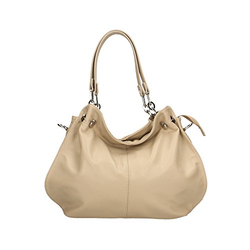 Chicca Borse Borsa a Spalla Donna in Pelle Made in italy 38x30x12 Cm