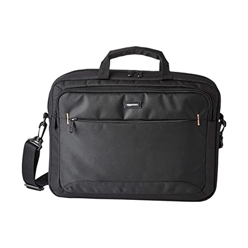 Amazon Basics - Borsa compatta per computer portatile con tasche per...