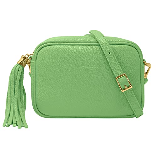 Parubi, Borsa Donna a Tracolla, In Vera Pelle Grana Dollaro, Made in...
