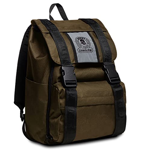 Invicta Zaino Ufficio Square, Verde Militare, Zaino Estensibile Con...