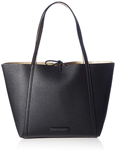 ARMANI EXCHANGE Borsa da donna Pebble reversibile, oro (nero/oro), 29...