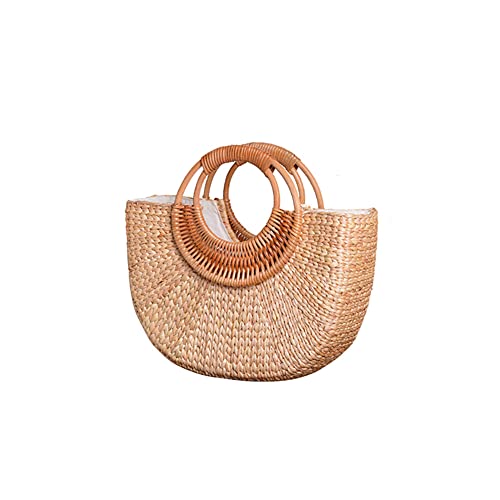 Grande borsa di paglia da donna, borsa da viaggio in paglia da...