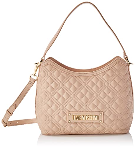Love Moschino Borsa Quilted Pu Nude, BORSA A SPALLA Donna, Rosa Carne,...