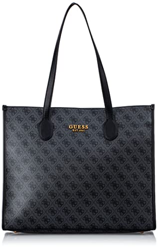 Guess Donna Borse A Spalla Silvana Tote HWSB8665230 Nero coal logo clo
