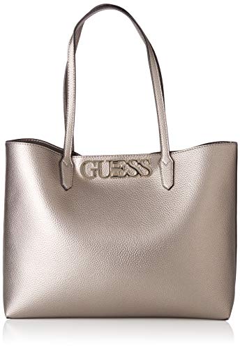 Guess Uptown Chic Barcelona Tote Borsa a Spalla da Donna, Peltro,...