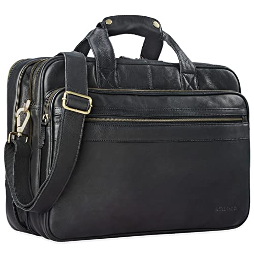 STILORD 'Leopold' Grande borsa in pelle da Insegnante Professore...