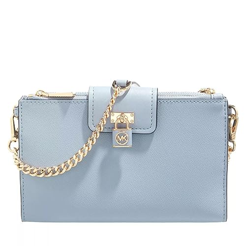 Michael Kors SM DBL Zip XBODY, 32S3GR0C1L 487 Donna, Blu Chiaro