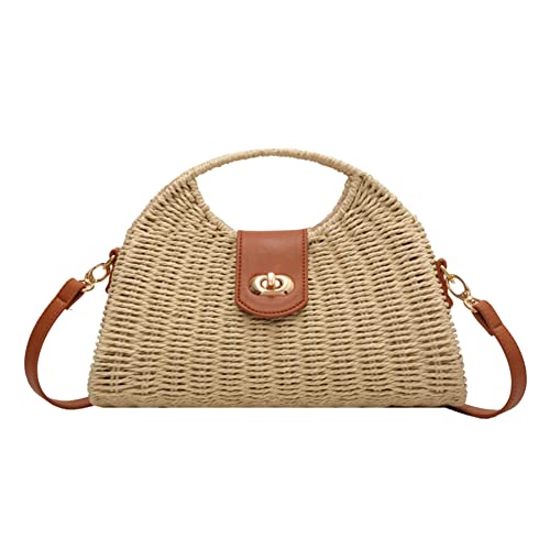AVZYARDY Borsa da spiaggia in paglia per donna Borse grandi con manici...