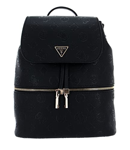 Guess Helaina Flap Backpack, Zaino Donna, Black, Unica