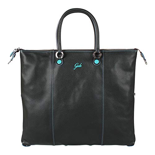 GABS Shopping piatta trasformabile in pelle opaca nera G3PLUSTGLRUGA...