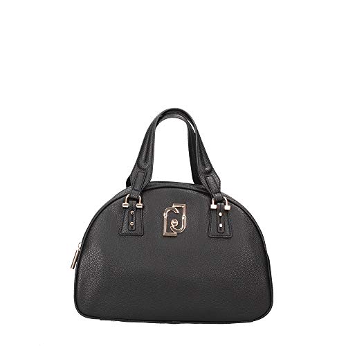 Borsa Liu-jo bauletto bowling satchel a mano/tracolla in ecopelle nero...