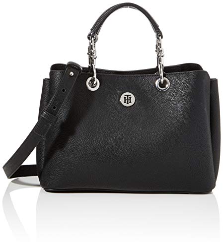 Tommy Hilfiger, TH CORE MED SATCHEL Donna, Nero, OS