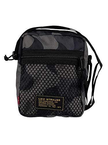 Levi's Uomo Borsa X-Body in mesh serie, Grigio, One Size