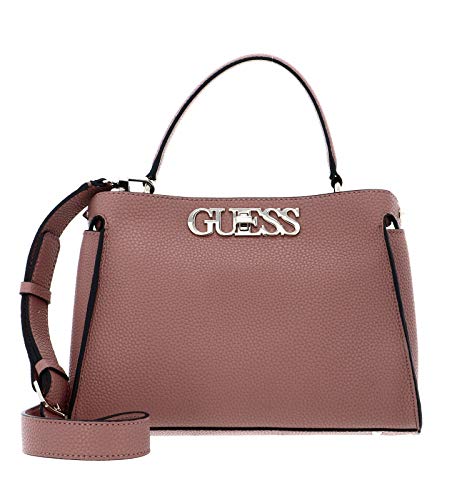 Guess Uptown Chic Turnlock Satchel Rosewood