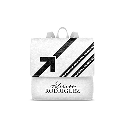 Alviero Rodriguez Zainetto Lux Bianco Arrow Pattern Zaino donna moda...