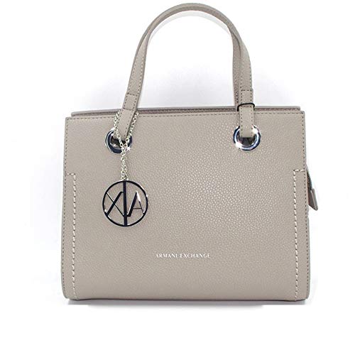 ARMANI EXCHANGE Borsa da donna colore tortora a mano con tracolla e...