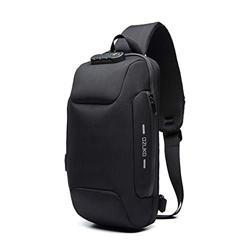 OZUKO Multifunzione Crossbody Bag Sling Bag, Borsa a Spalla Uomo Zaino...