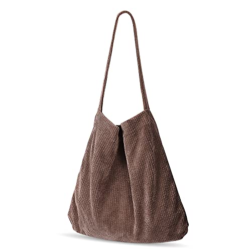 Borsa a tracolla in velluto a coste, borsa per la spesa retrò con...