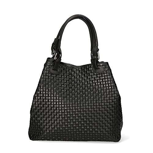 Chicca Borse Borsa tote donna borsa a mano in pelle camoscio stampa...