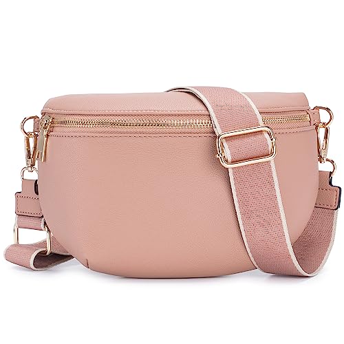 Roulens Borsa a tracolla da donna alla moda marsupio in pelle morbida...