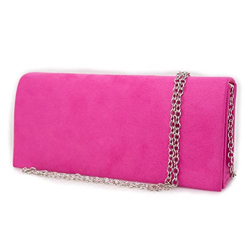 Pochette fucsia scamosciata donna elegante da cerimonia borsa piccola...