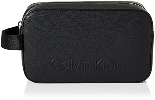 Calvin Klein Beauty Case Uomo Ck Connect PU Washbag Piccolo, Nero (Ck...