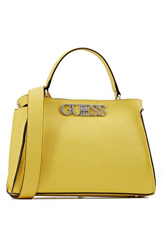Guess Uptown Chic Lrg Trnlock Stchl Borsa a Tracolla da Donna, Giallo,...