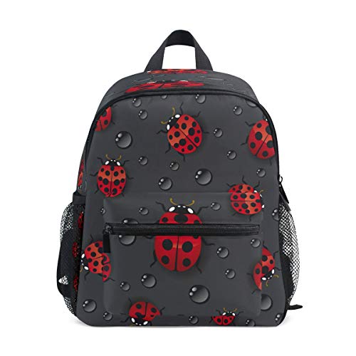 RXYY Zaini per bambini con coccinelle di colore rosso animale, motivo...