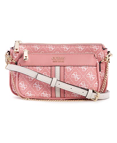 GUESS, Kasinta-Borsa a tracolla con doppia cerniera Donna, Albicocca...